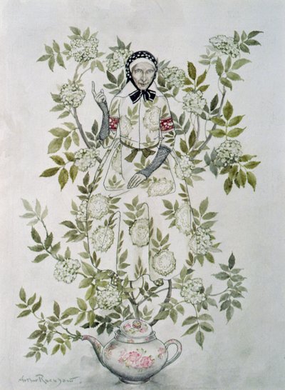 In the Midst of a Tree sat a Kindly-Looking Old Woman by Arthur Rackham